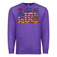 Purple all american girl Premium Sweatshirt - Zillion Design Studio