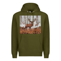 Army Green reinder Premium Hoodie - JahusDesignShop