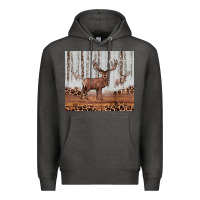 Charcoal Heather reinder Premium Hoodie - JahusDesignShop