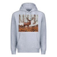 Heather Grey reinder Premium Hoodie - JahusDesignShop