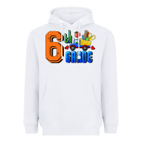 White Sixth Grade Heavyweight Hoodie - RanaPortraitStore