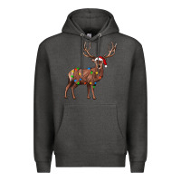 Charcoal Heather reindeer Premium Hoodie - JahusDesignShop