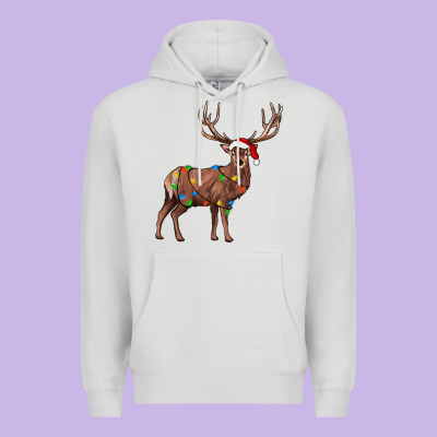 Reindeer Premium Hoodie Designed By Jahusdesignshop