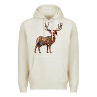 Oatmeal Heather reindeer Premium Hoodie - JahusDesignShop