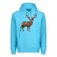 Ocean Blue reindeer Premium Hoodie - JahusDesignShop