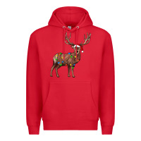 Red reindeer Premium Hoodie - JahusDesignShop