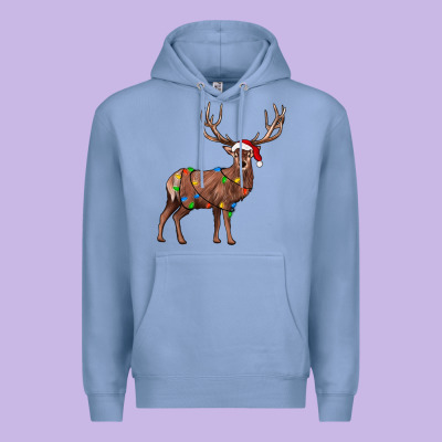 Reindeer Premium Hoodie Designed By Jahusdesignshop