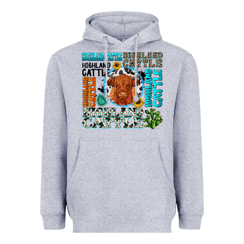 Highland Cattle Heavyweight Hoodie by texasbilliewilder | Teevron