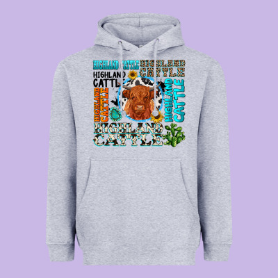 Heavyweight Hoodie highland cattle