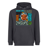 Smoke highland cattle Heavyweight Hoodie - texasbilliewilder