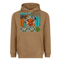 Toasted Coconut highland cattle Heavyweight Hoodie - texasbilliewilder