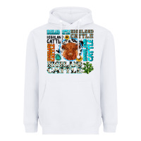 White highland cattle Heavyweight Hoodie - texasbilliewilder