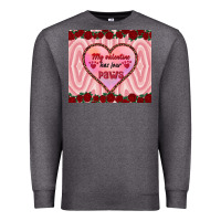 Charcoal Heather my valentine has four paws Premium Sweatshirt - RanaPortraitStore