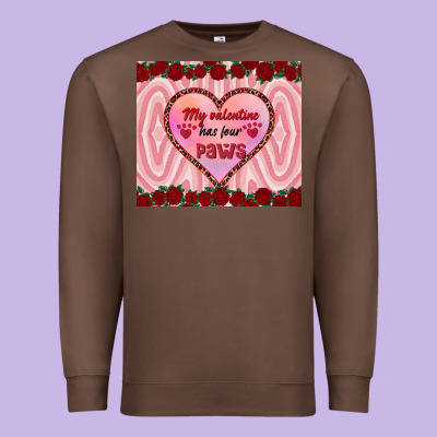 My Valentine Has Four Paws Premium Sweatshirt Designed By Ranaportraitstore