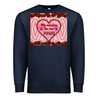 Navy my valentine has four paws Premium Sweatshirt - RanaPortraitStore