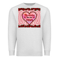 Oatmeal Heather my valentine has four paws Premium Sweatshirt - RanaPortraitStore