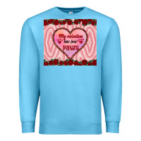 Ocean Blue my valentine has four paws Premium Sweatshirt - RanaPortraitStore