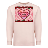 Pale Pink my valentine has four paws Premium Sweatshirt - RanaPortraitStore