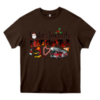 Chocolate Brown Santa's Favorite Firefighter Heavy Core Tee - LillyAllenDesigns