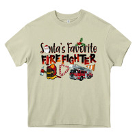Mossy Santa's Favorite Firefighter Heavy Core Tee - LillyAllenDesigns