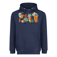 Navy hippie coffee cups Heavyweight Hoodie - texasbilliewilder