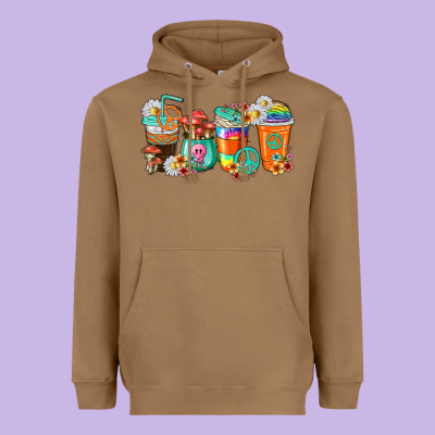 Heavyweight Hoodie hippie coffee cups