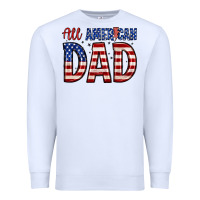 White all american dad Premium Sweatshirt - Zillion Design Studio