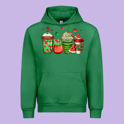 Watermelon Coffee Urban Hoodie Designed By Jasminsmagicworld