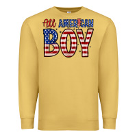 Antique Gold all American boy Premium Sweatshirt - Zillion Design Studio