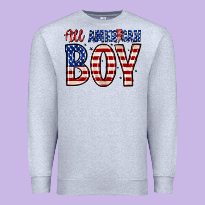 All American Boy Premium Sweatshirt Designed By Zillion Design Studio