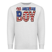 Oatmeal Heather all American boy Premium Sweatshirt - Zillion Design Studio