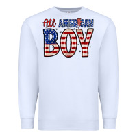 White all American boy Premium Sweatshirt - Zillion Design Studio