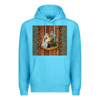 Ocean Blue jesus Premium Hoodie - JahusDesignShop