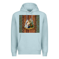 Blue Mist jesus Premium Hoodie - JahusDesignShop