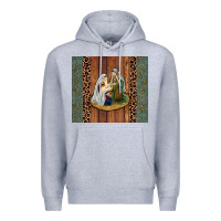 Heather Grey jesus Premium Hoodie - JahusDesignShop