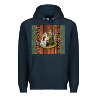 Navy jesus Premium Hoodie - JahusDesignShop