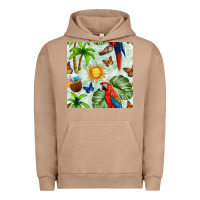 Pigment Burro parrot in the sun seamless pattern Urban Hoodie - BundleAndBundleShop