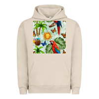 Pigment French Oak parrot in the sun seamless pattern Urban Hoodie - BundleAndBundleShop