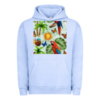 Pigment Grape Ice parrot in the sun seamless pattern Urban Hoodie - BundleAndBundleShop