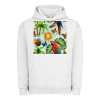 Pigment Lunar Rock parrot in the sun seamless pattern Urban Hoodie - BundleAndBundleShop