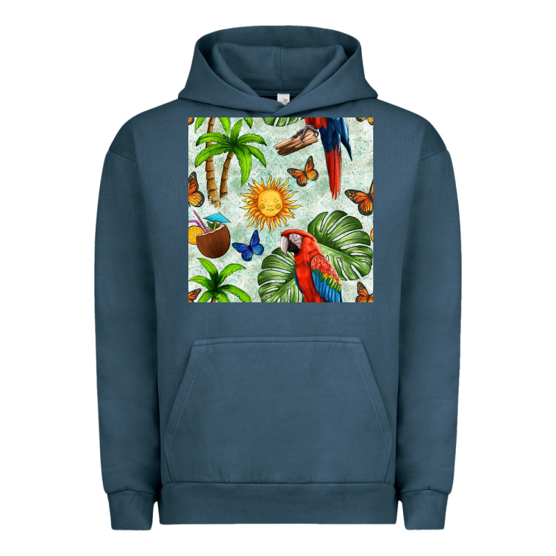 Parrot In The Sun Seamless Pattern Urban Hoodie by BundleAndBundleShop | Teevron