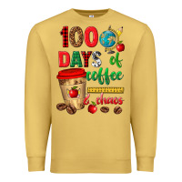 Antique Gold 100 days of coffee and chaos Premium Sweatshirt - texasbilliewilder