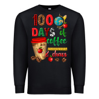Black 100 days of coffee and chaos Premium Sweatshirt - texasbilliewilder