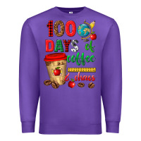 Purple 100 days of coffee and chaos Premium Sweatshirt - texasbilliewilder