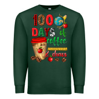 Sports Green 100 days of coffee and chaos Premium Sweatshirt - texasbilliewilder