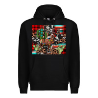 Black christmas reinder Premium Hoodie - JahusDesignShop