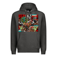 Charcoal Heather christmas reinder Premium Hoodie - JahusDesignShop