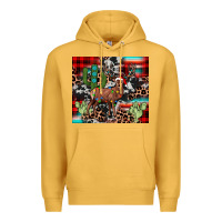 Mustard christmas reinder Premium Hoodie - JahusDesignShop