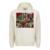 Oatmeal Heather christmas reinder Premium Hoodie - JahusDesignShop