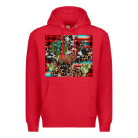 Red christmas reinder Premium Hoodie - JahusDesignShop